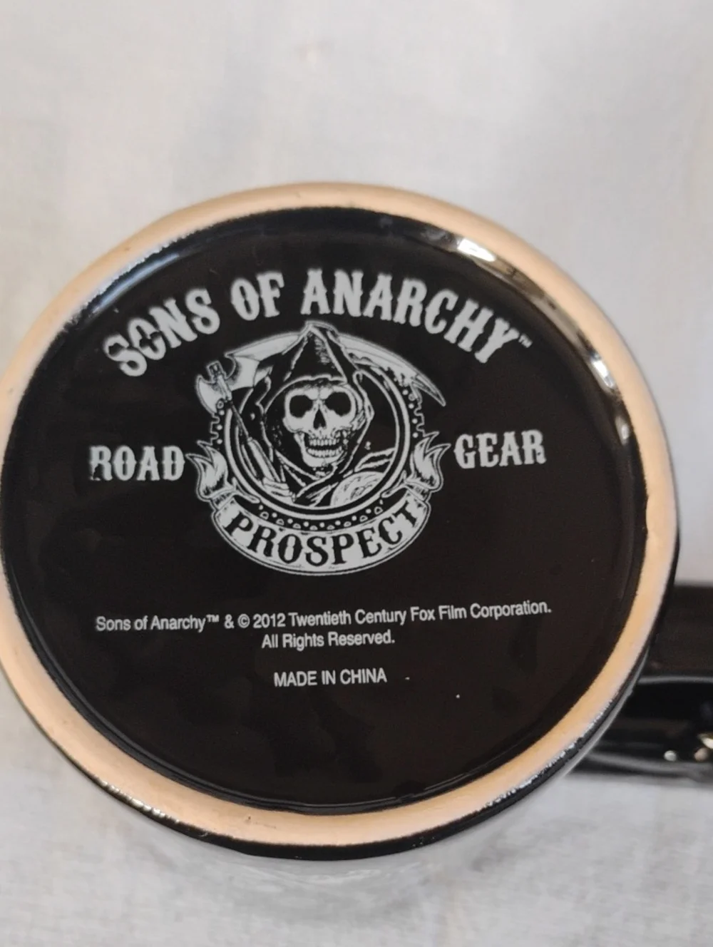 Sons Of Anarchy TV Series Black Gun Handle Ceramic Mug Motorcycle Club